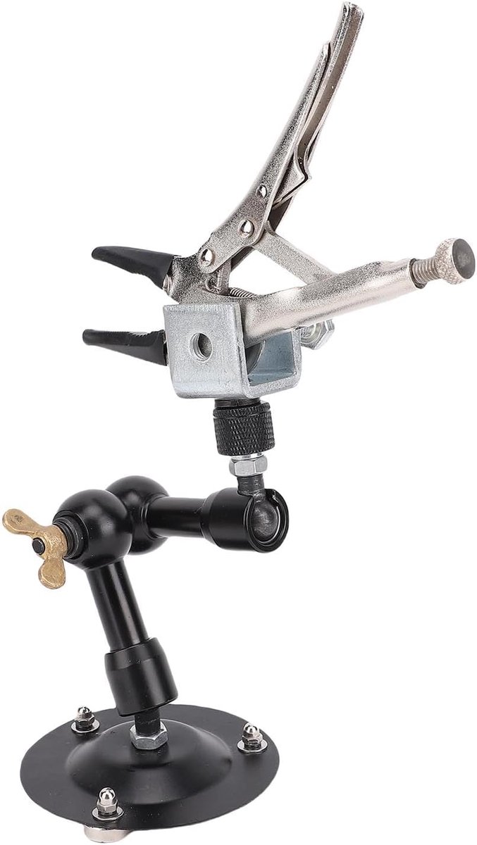 SnelShoppen - Solderingsklem met Flexibele Arm en Verstelbare Tang, 240 mm Hoog voor Elektronisch Solderen en Onderhoud, Stabiele Grip voor Langdurig