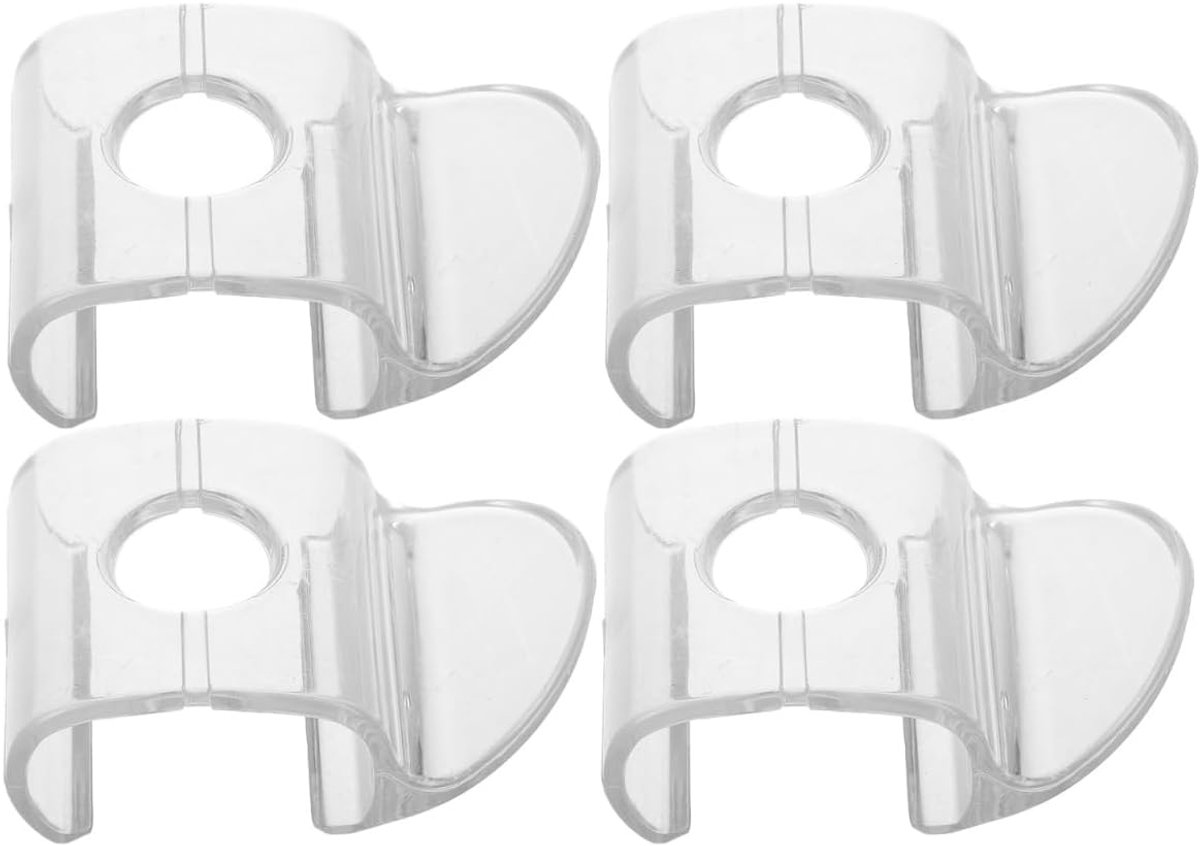 SnelShoppen - Set van 4 Draadloze Blindhaken Transparant PVC met Honingraatstructuur Waterdichte Bevestigingsclips voor Geplooide en Honingraatjaloezi