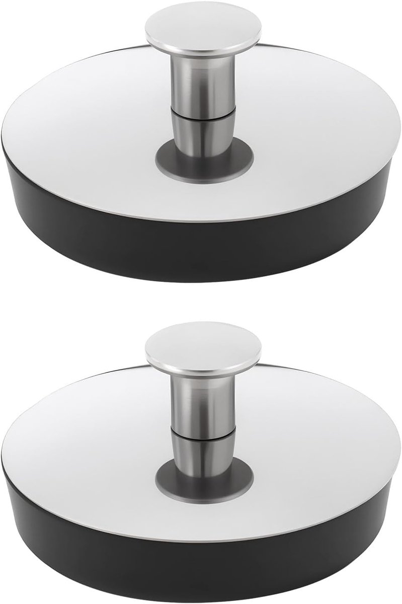SnelShoppen - 2Pcs Medium Rubber Afvoerplug 4.3x2.2cm Geschikt voor Bad, Wastafel en Keuken - Multifunctionele Hoogwaardige Rubber Plug met Sterke Afs