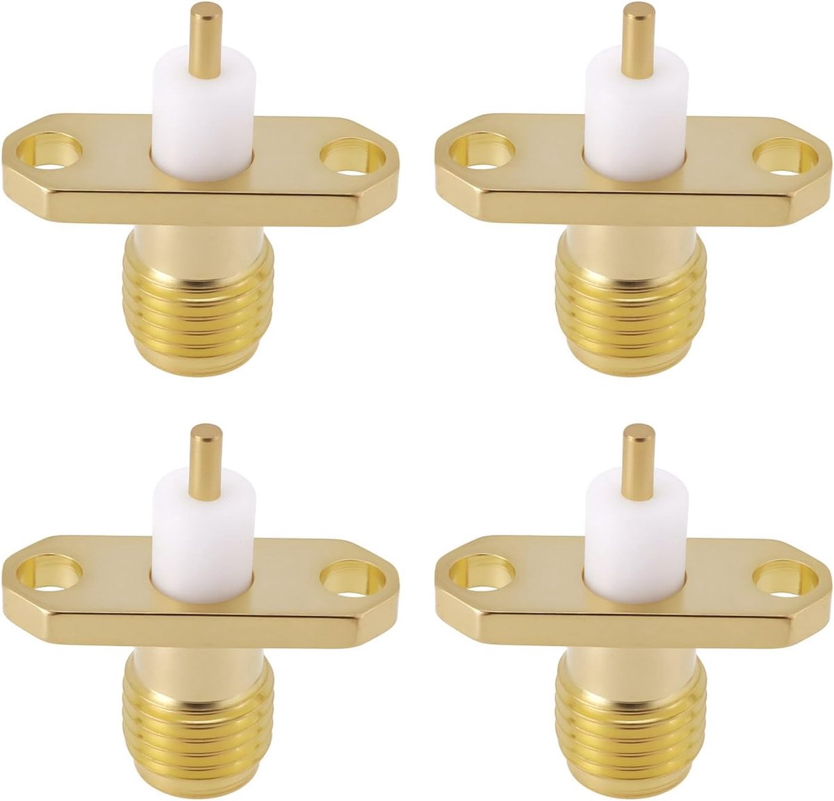 SMA Female RF Coaxiaal Adapter 16mm - 4 Stuks - Geschikt voor Antenne en Telecommunicatie - ShopVlot