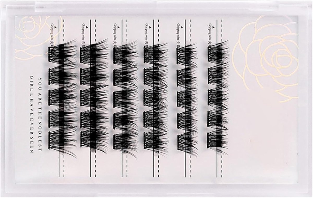 SnelShoppen - Cluster Wimperextensions - 30 Clusters 10/12/14 Mm - Zelfklevende Valse Wimpers met Pincet - Langdurige Draagbaarheid - Lichte Faux Wimp
