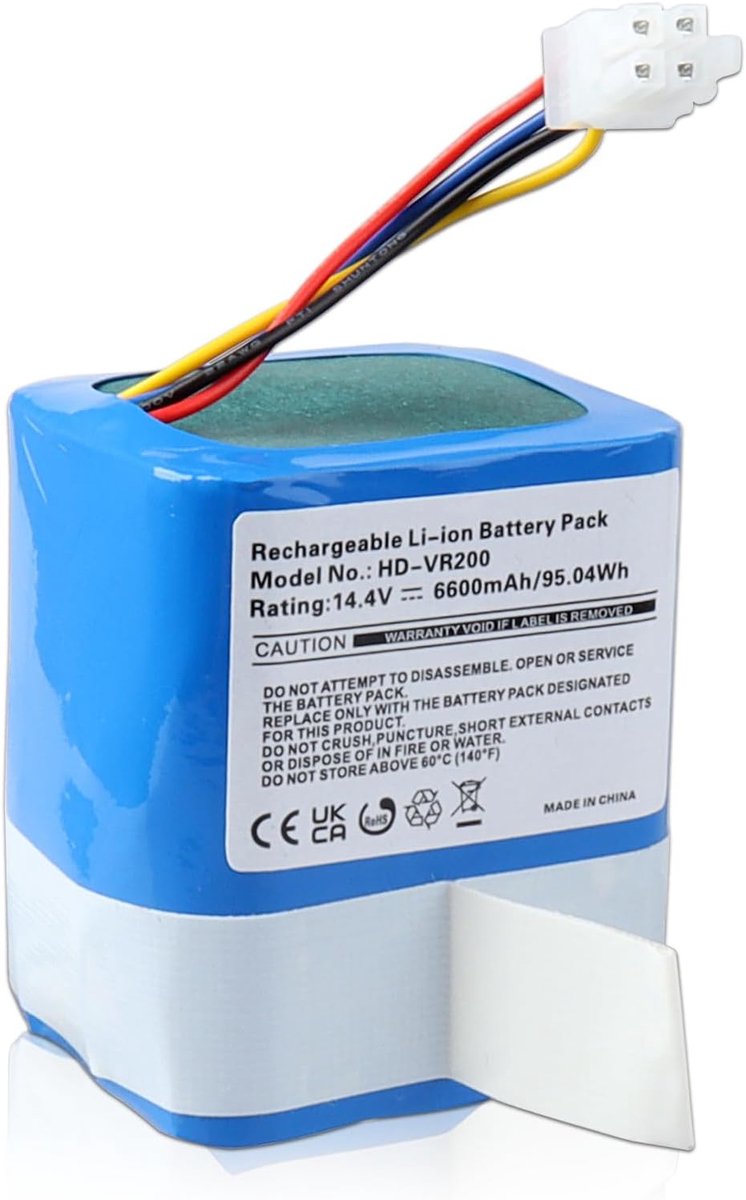 Vervangaccu 6600mAh - Lithium-ion - Overbelastingsbescherming - Geschikt voor Vorwerk Kobold VR200 - ShopVlot