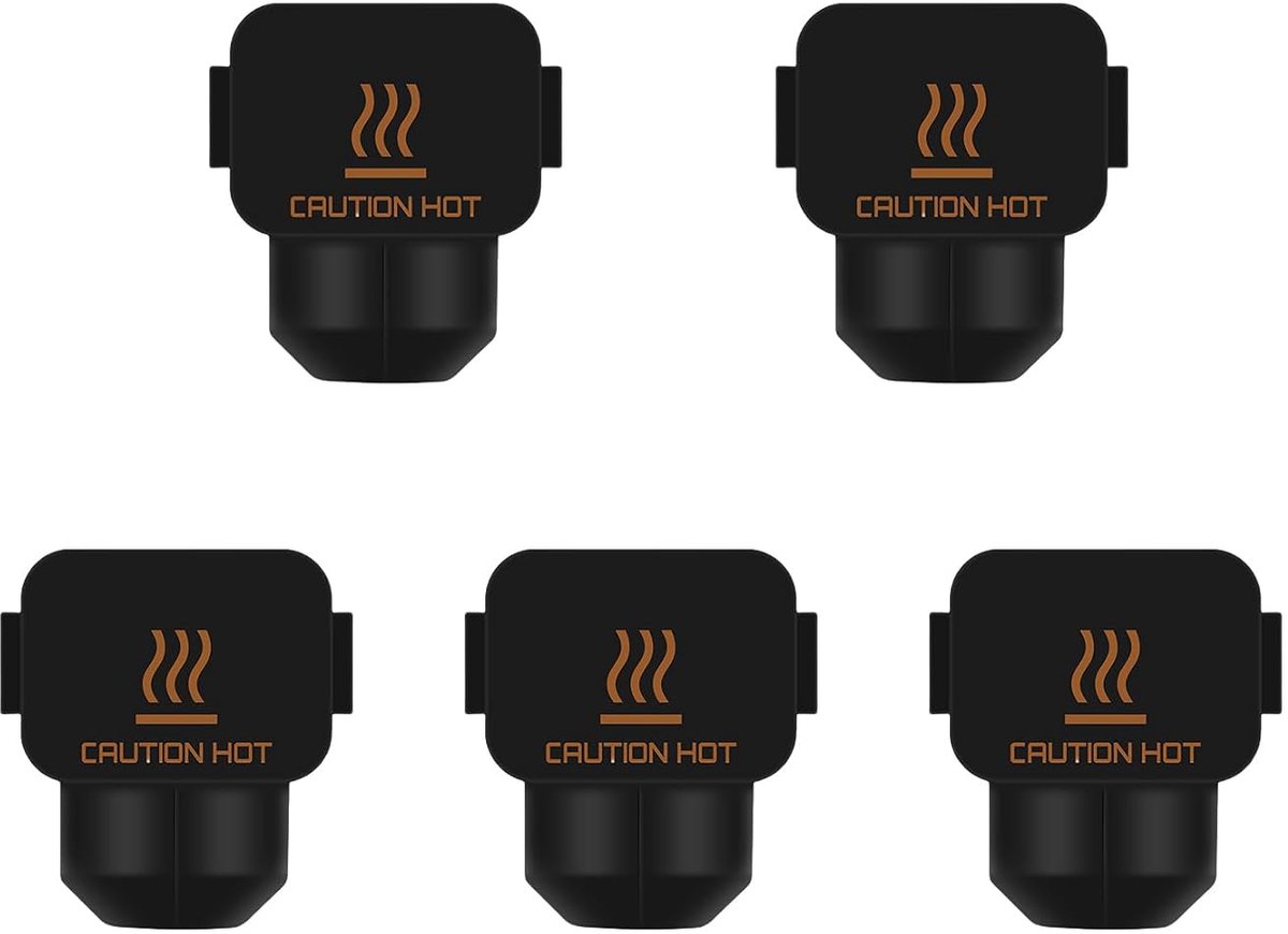 SnelShoppen - 5 Stuks Silicone Sokken voor 3D Printer - Hoge Temperatuur Weerstand - Hotend Nozzle Silicone Sokken Deksel voor Bambu Lab A1/A1 Mini