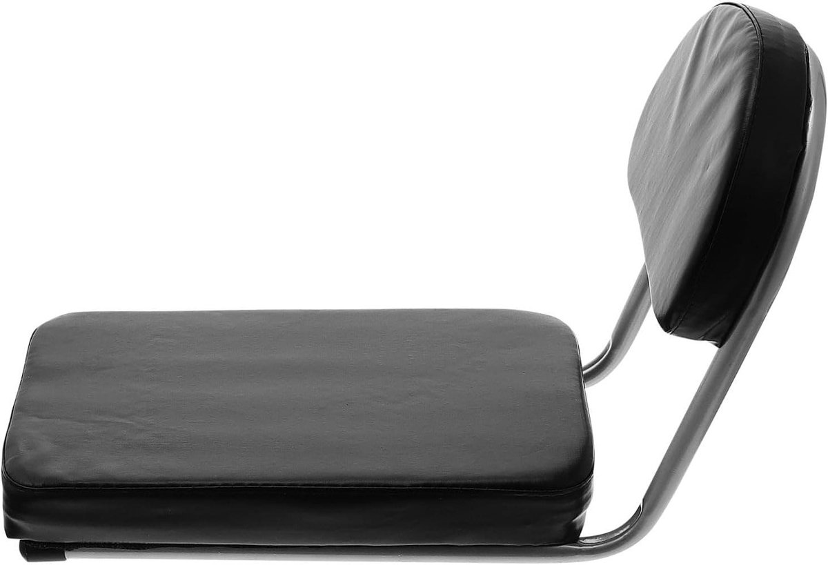 Fietsachterzitkussen - Kinderzitje Fiets - Veilig Fietsen - Met Rugleuning - 27 cm - Zwart