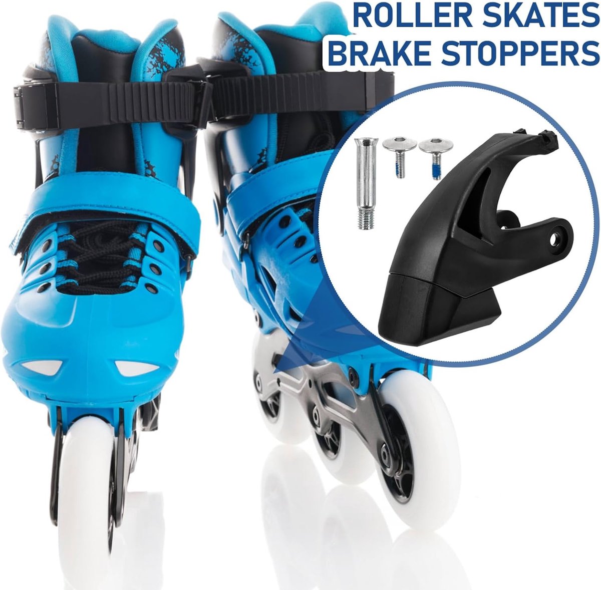 SnelShoppen - Inline Skates Remset 2 Sets Roller Skate Remstopper Universele Inline Skate Vervangingsaccessoires Robuust Rubber Lichtgewicht