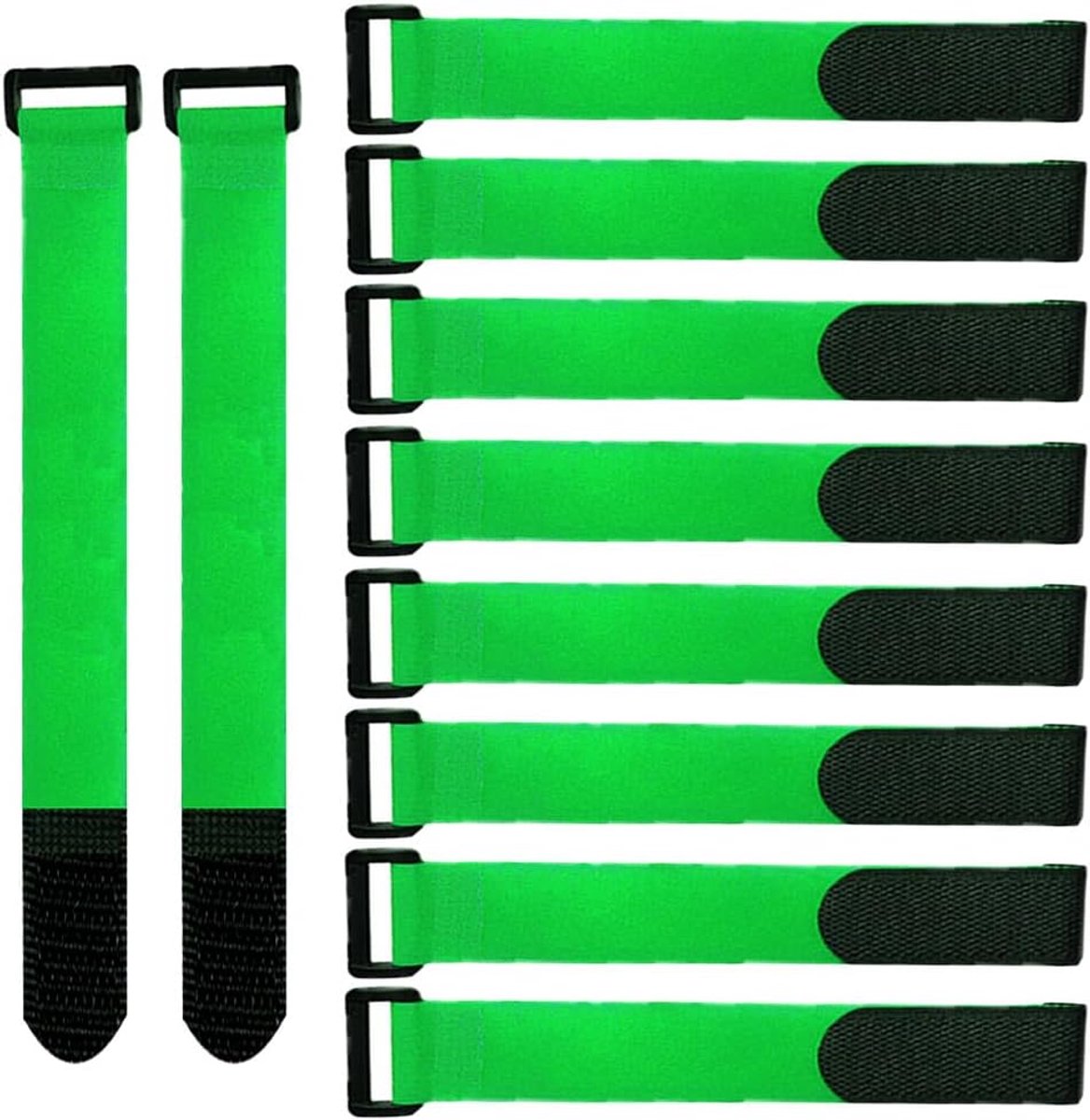 20Pcs 30 X 2cm Nylon Cable Ties, Reusable Cable Straps, Adjustable Cable Straps, Multifunctional Cinch Belts (Green) - ShopVlot