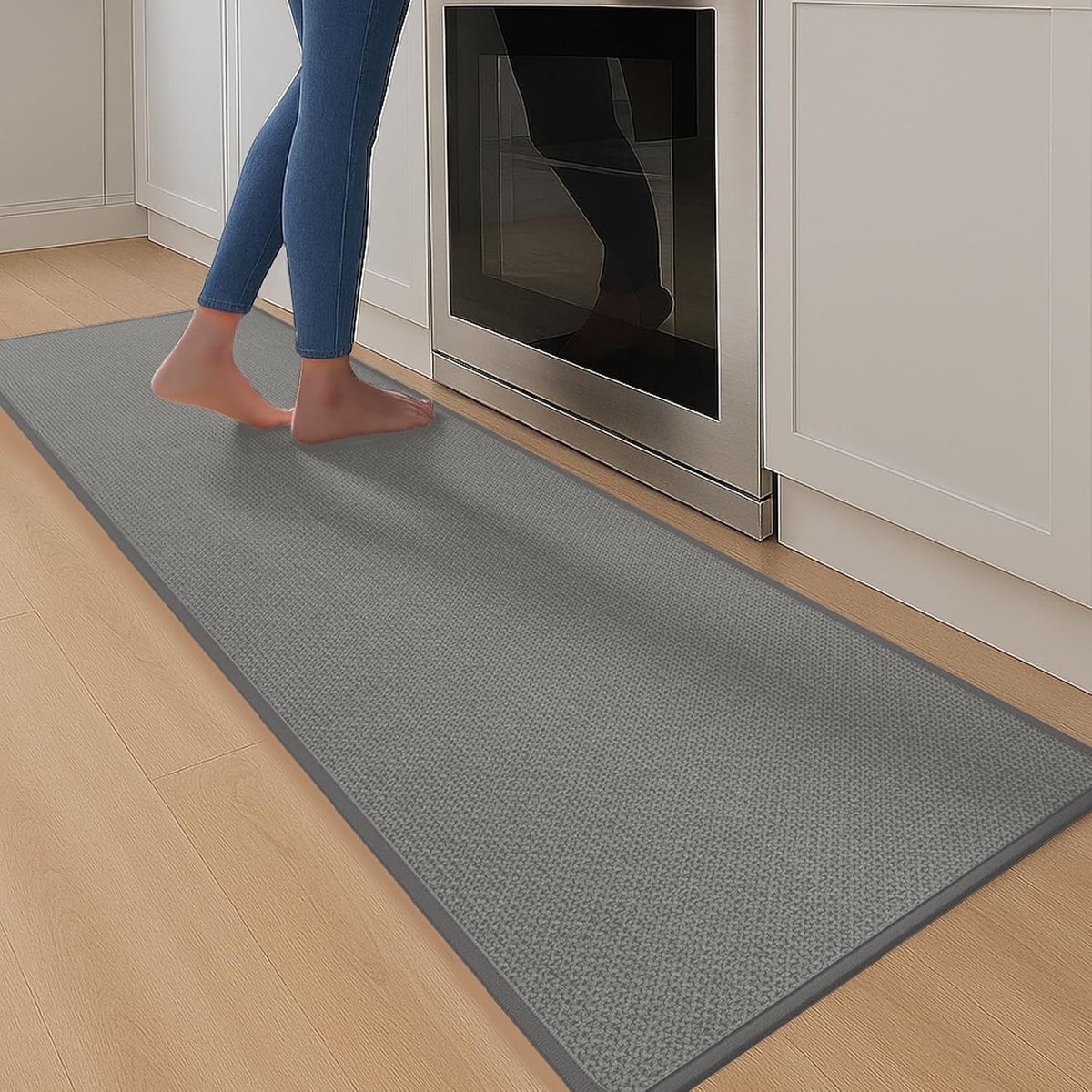 SnelShoppen - Keukenloopkleed Wasbaar Antislip Tapijt voor Keuken, Gang en Wasruimte Absorberend Makkelijk Onderhoud Duurzaam Keuken Tapijt 43,5 x 180