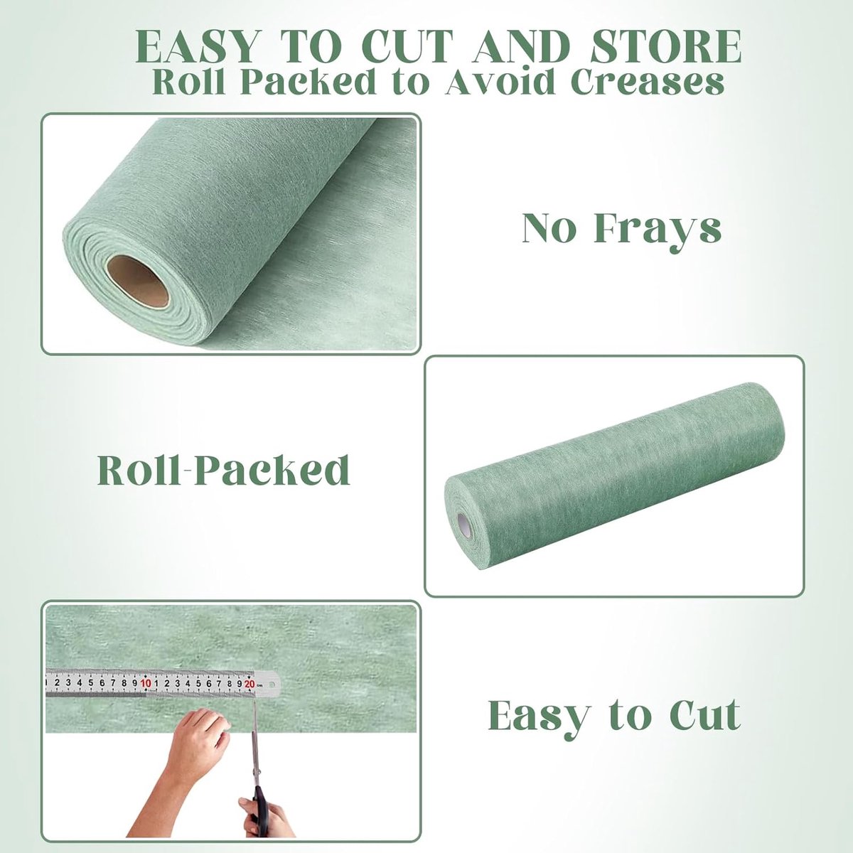 Tafelrunner 30 cm x 30 m - Non-woven stof - Scheurvast - Perfect voor bruiloften - SnelShoppen
