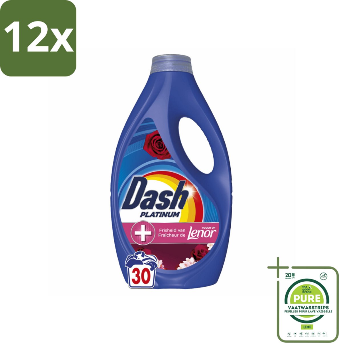 Dash – Wasmiddel – Jasmin & Rose de Mai – 1350 ml - Voordeelverpakking - 12 stuks - Wasmiddel - Katoen