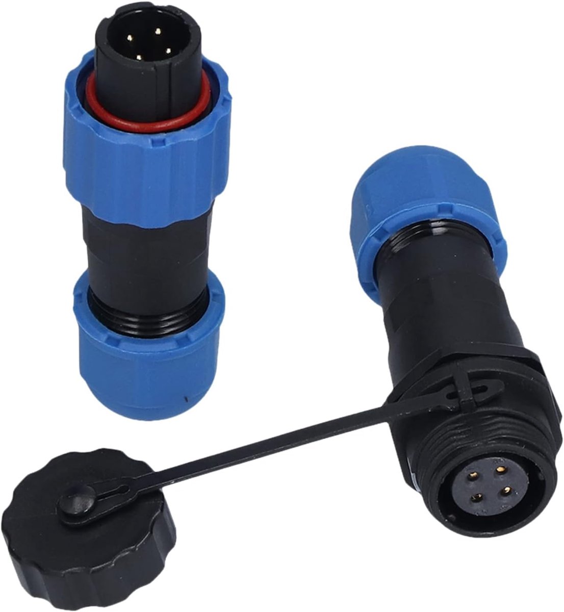 SnelShoppen - Waterdichte Aviation Connector 1-7 Pins, IP68, Stereo Pins voor Communicatieapparatuur, Programma Gereguleerde Machines, Alarmsystemen (