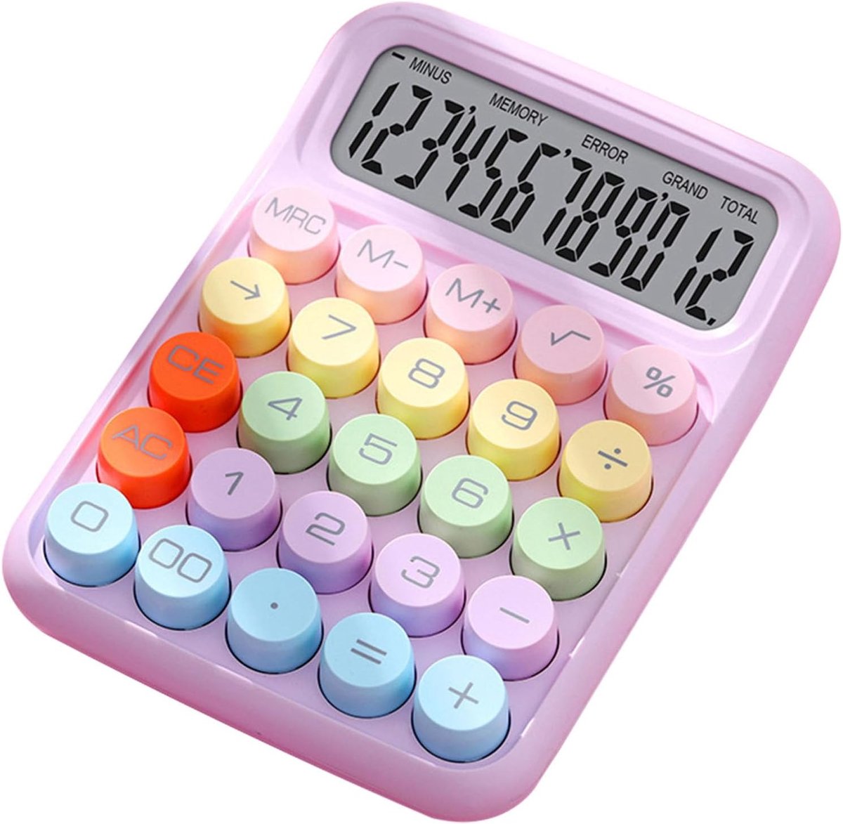 SnelShoppen - Kleurvolle Mechanische Toetsenbord Calculator, Standaard Toetsenbord voor Kantoor en Onderwijs, Numerieke Wetenschappelijke Rekentaken,