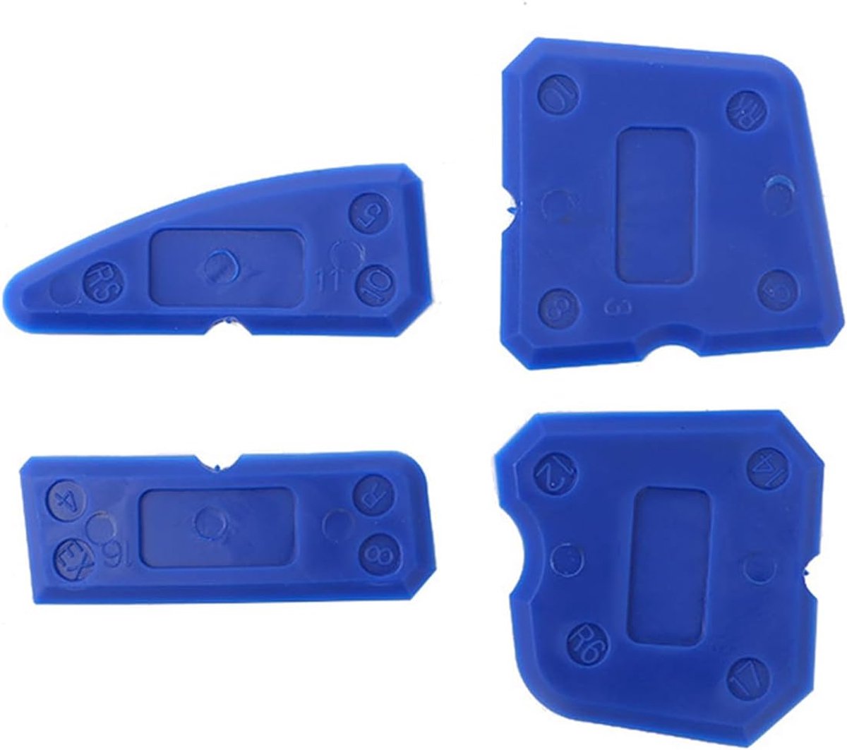 SnelShoppen - 4-Delige Blauwe Siliconen Kit voor Voegen en Afwerking - Professionele Gereedschappen voor Perfecte Siliconen en Acryl Toepassingen