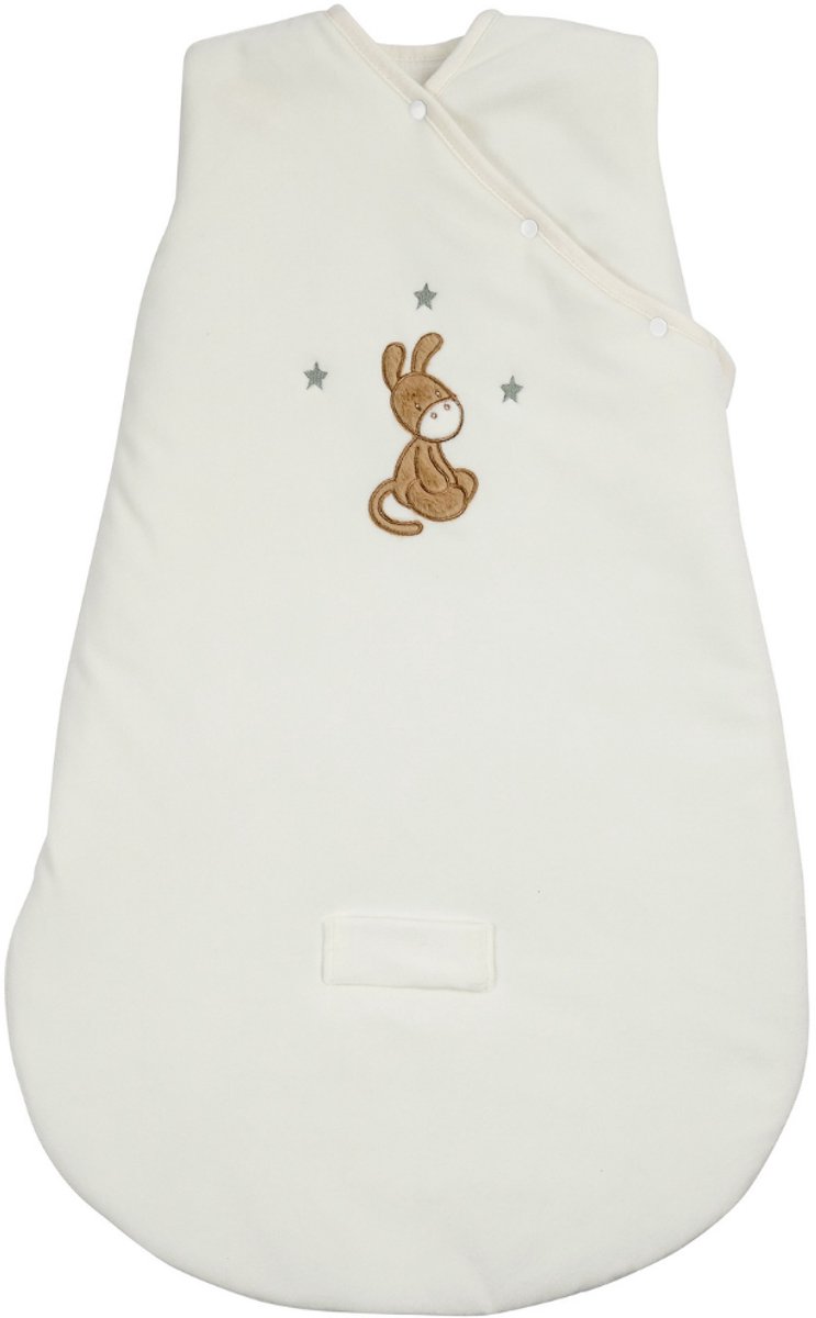 Nattou LouLou Baby Slaapzak 70 cm - Slaapzak in Velours - TOG 2,5 - Zachte Babyslaapzak - Ecru