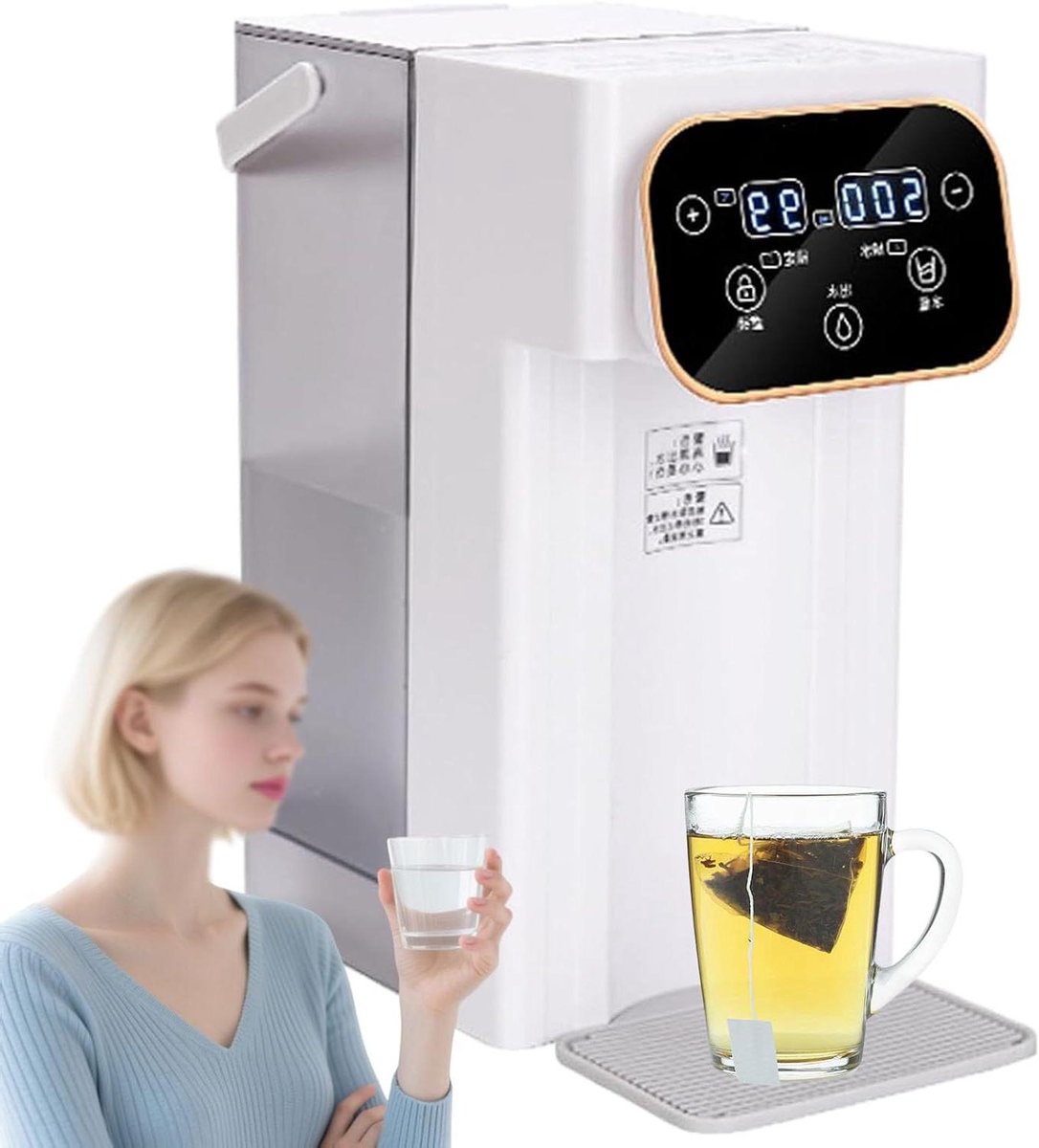 Heetwaterdispenser - Tafelwaterkoker - Direct Warm Water - 12 Temperatuurstanden - 3 Liter Tank - Zwart