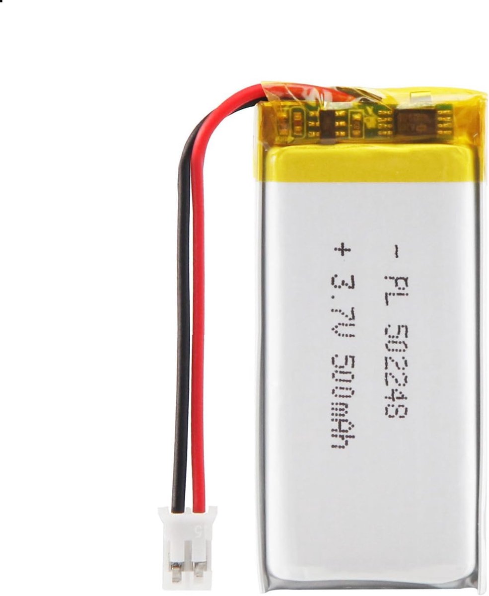 SnelShoppen - Lithium Polymer Accu 3.7V 500mAh met 2P-PH Aansluiting en 2 mm Raster - Ideaal voor Elektronische Projecten, Hobby's en Accu Vervanginge