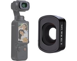 Compacte 0.75X Groothoeklens voor DJI Osmo Pocket 3 Camera, Vergroot FOV tot 108°, Dubbelzijdige Antireflecterende Coating en Verbeterde Beeldkwaliteit