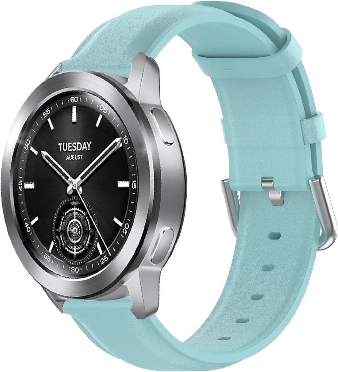 SnelShoppen - Luxe Leren Horlogeband voor Xiaomi Watch S3/S4, Vervangende Band, Ademend en Slijtvast, Stijlvol Ontwerp, Kalfsleer, Voor Dames en Heren