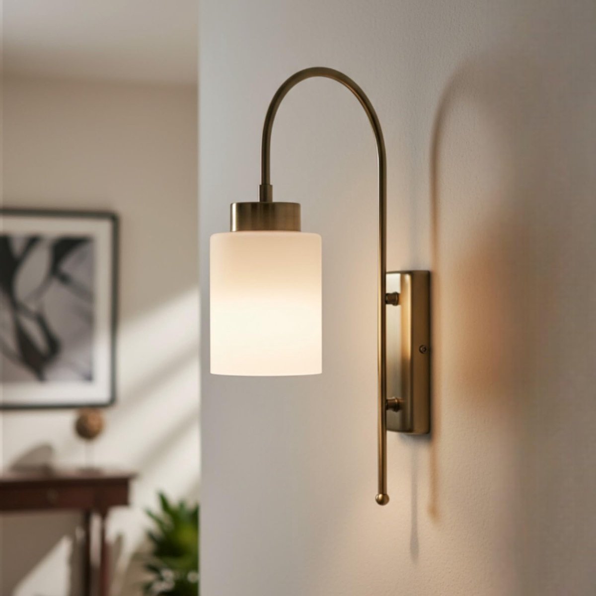 Bamyum Tiny vintage Wandhalter metaal glas, wanddeco slaapkamer woonkamer decoration, modern retro Stil