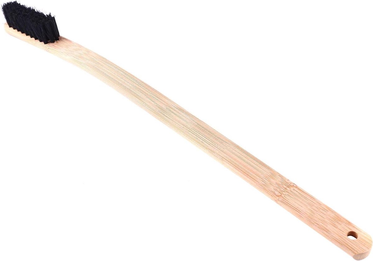 Velgen Borstel - Autoborstel Reiniging - Auto Wassen - Zachte PP Borstelharen - 40 cm - Houtkleur Zwart