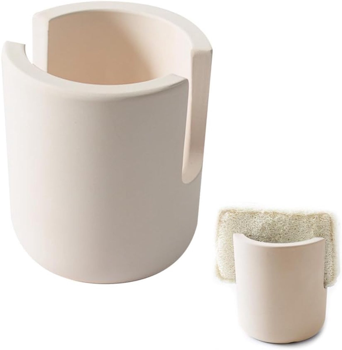SnelShoppen - Droge Schotel Spons Organizer van Diatomeeënaarde - Snelle Waterabsorptie Sponshouder voor Aanrecht, Efficiënte Opslag, Keukenaccessoire