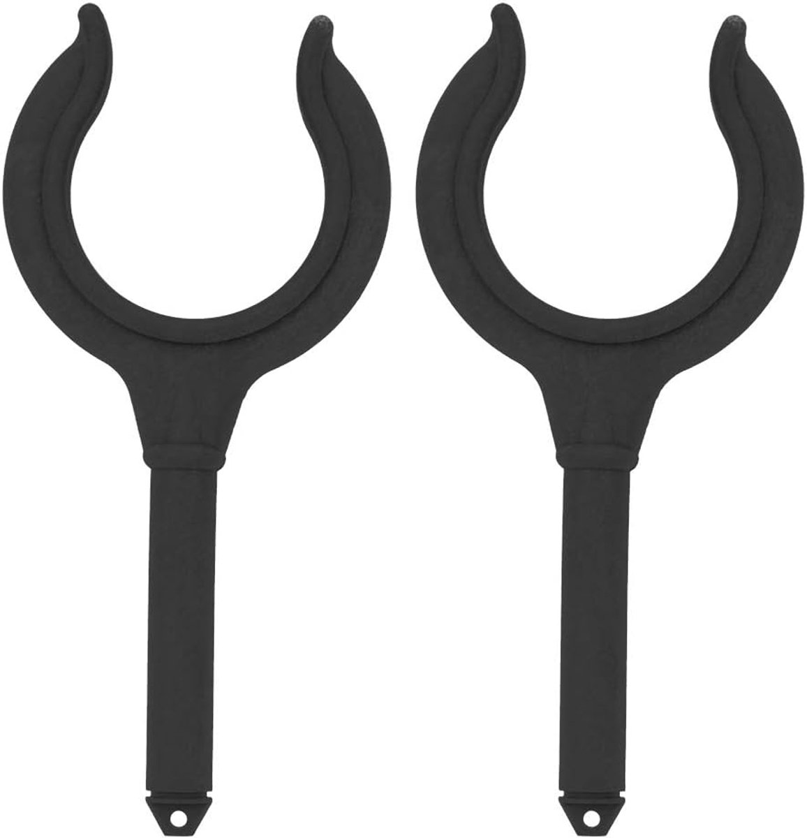 SnelShoppen - 2-delige Marine Boot Roei Lock Set met Vissport Houder, Rubber Oarlock Stekker en Accessoires voor Boot, Water Raft, Kayak, Kano (Zwart)