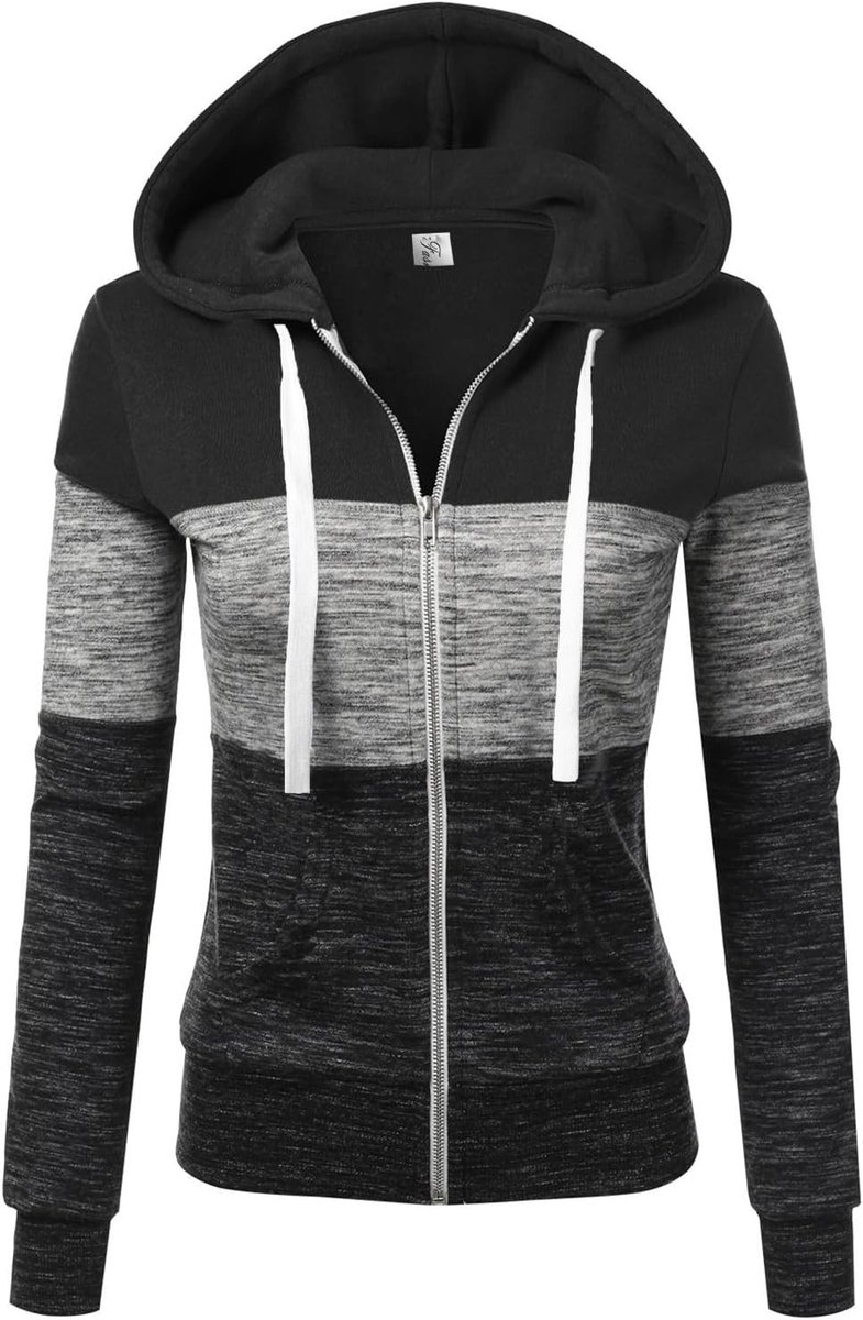 Dames Hoodie met Rits en Kap, Lange Mouwen, Met Zakken, Casual Dikke Fleece Trui voor Comfort en Warmte