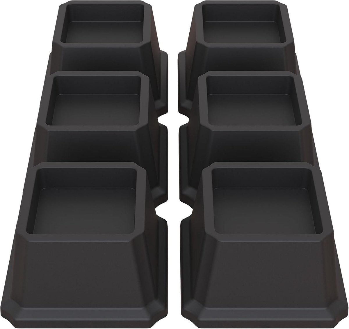 SnelShoppen - Bed Risers 2 Inch Set van 6 - Zwarte Verhogers voor Meubels, Stevig en Duurzaam, Ideaal voor Banken, Tafels en Stoelen