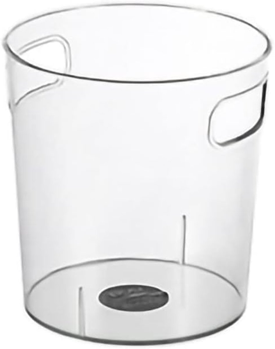 SnelShoppen - Transparante Afvalemmer - Minimalistisch Design - Plastic Opslagemmer voor Keuken, Woonkamer, Slaapkamer, Kantoor - Compact Formaat (S)