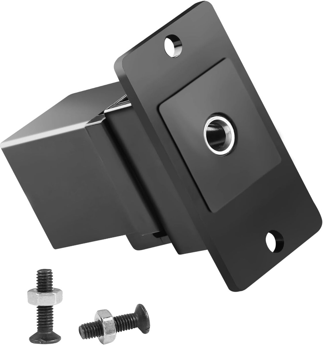 QIANRENON 3.5mm Stereo Rectangular Panel Mounting Adapter - 3 Poles TRS Bus Fixed Installation Headphone Jack - ShopVlot
