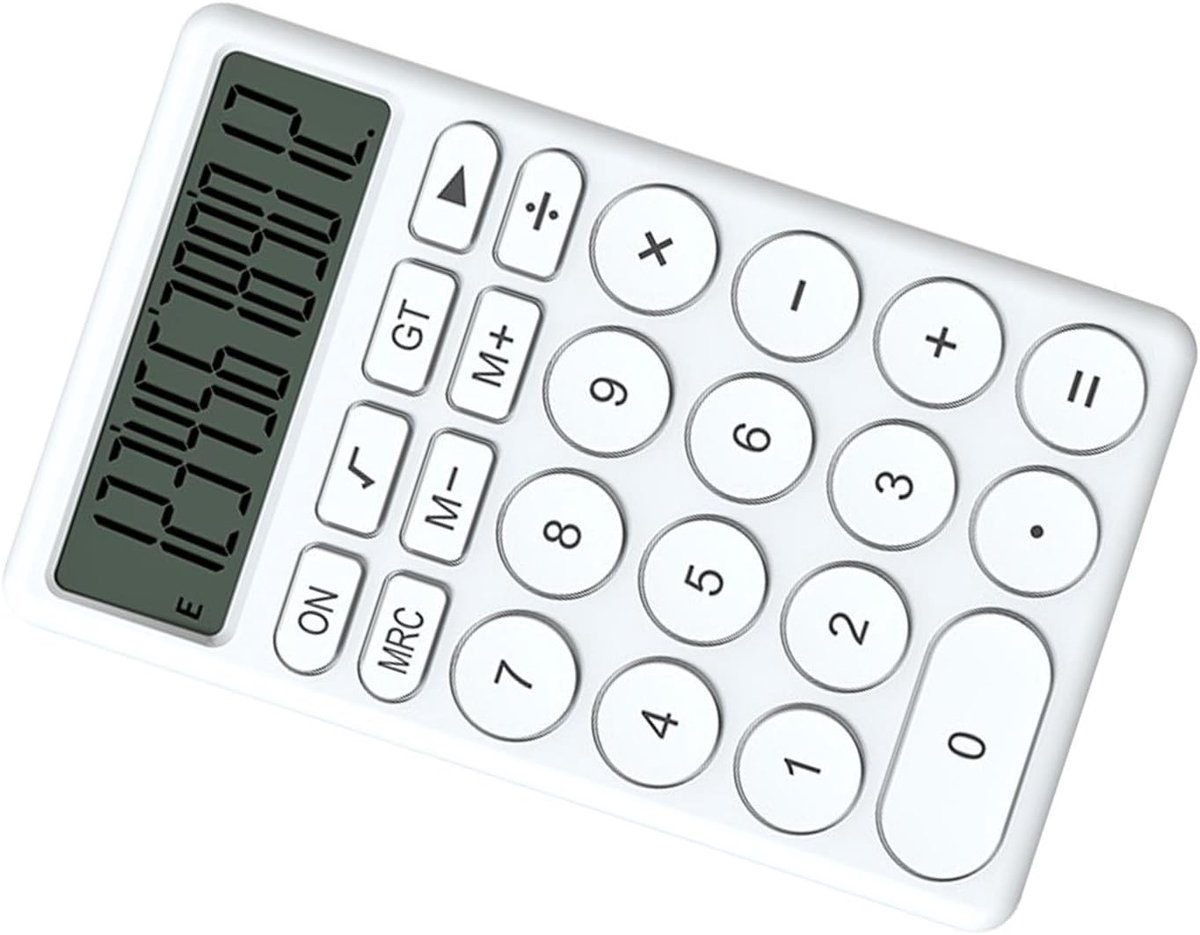 SnelShoppen - Luqeeg Pocket Size Kleine Rekenmachine, Handheld Multifunctionele Elektronische Cartoon Rekenmachine met Groot Scherm voor Kantoor, Scho