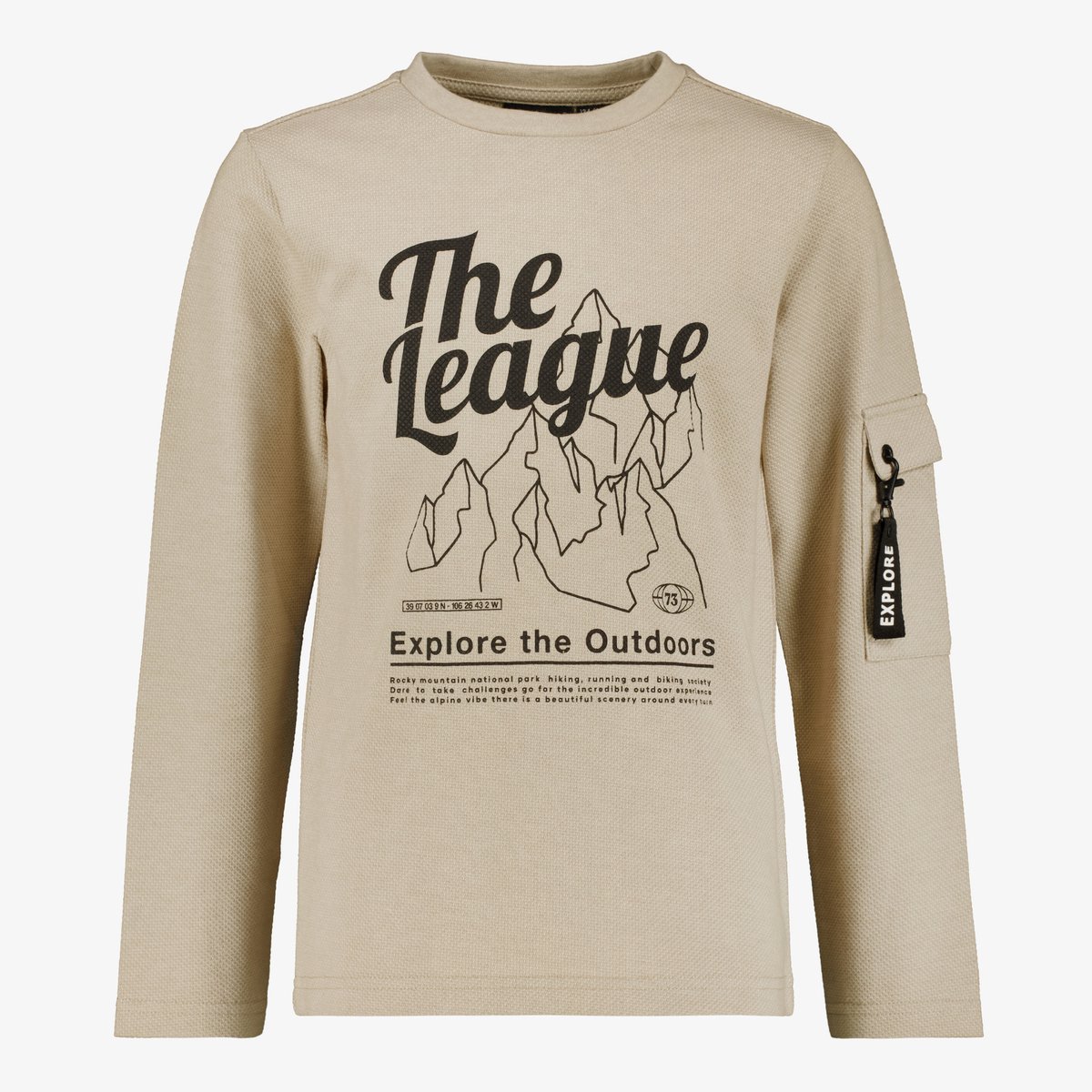 Unsigned jongen shirt met opdruk beige - Maat 170