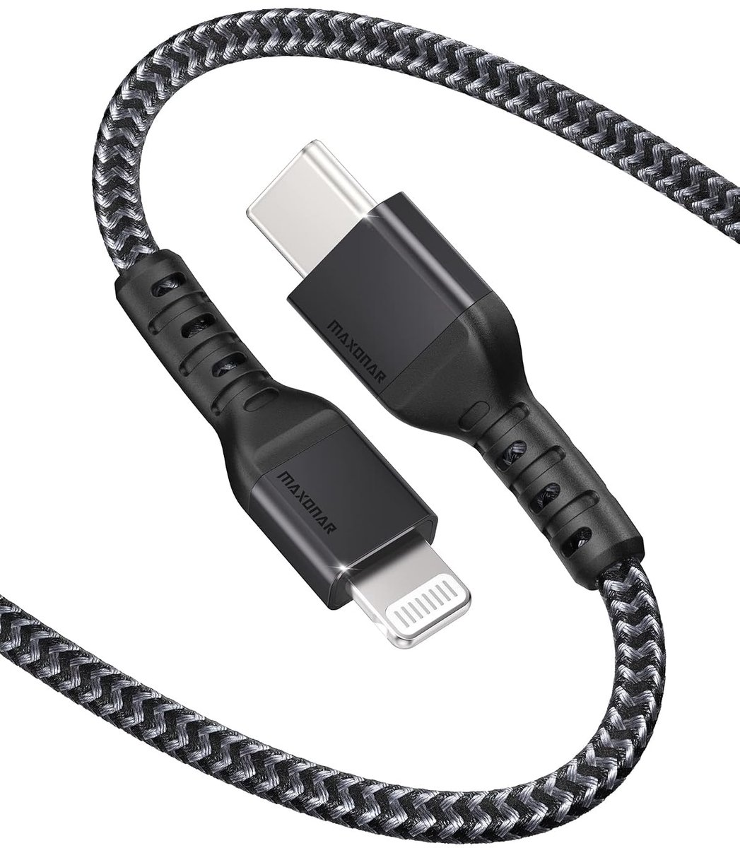 SnelShoppen - USB C naar Lightning Kabel 1.2m MFi Gecertificeerd iPhone Oplader Kabel Nylon Gevlochten Type C Gegevenskabel Compatibel met iPhone 14/1