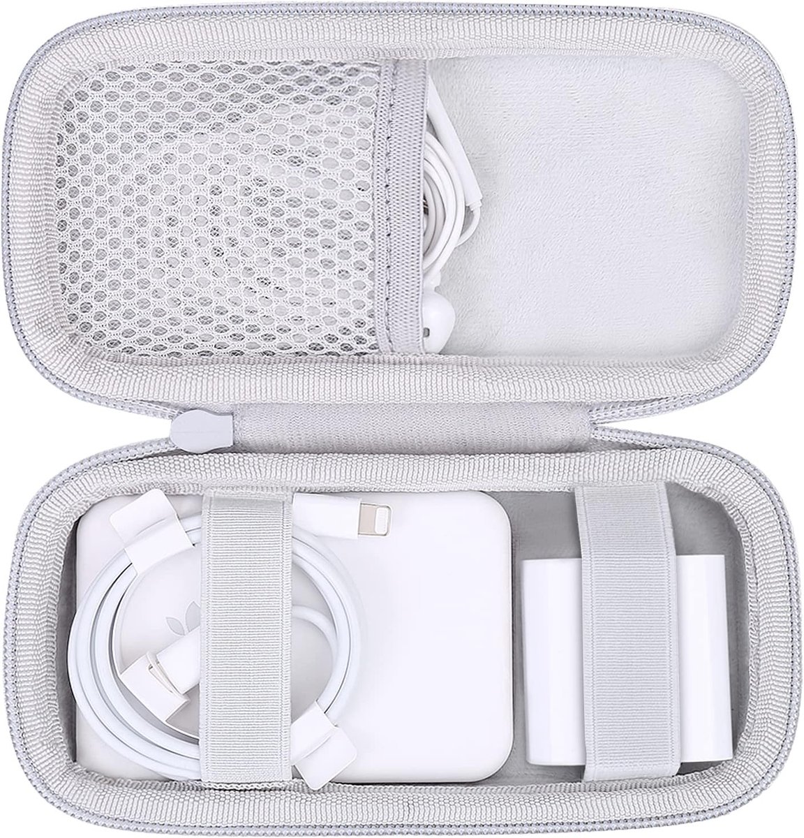 SnelShoppen - Hard Reishoes voor MagSafe Batterij, Beschermhoes EVA, Perfecte Pasvorm, Ideaal voor AirPods, Compact en Duurzaam, Geschikt voor Reis en
