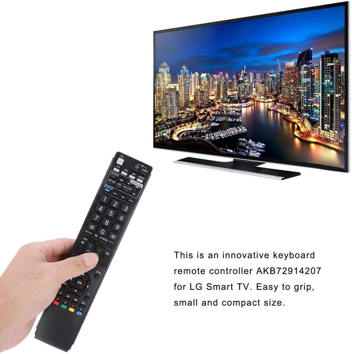 SnelShoppen - Universele Afstandsbediening voor Sharp TV - LED/LCD/HD/3D - Geen Programmeren Nodig - Directe Toegang Digitale TV Kanalen - Sterke Bere
