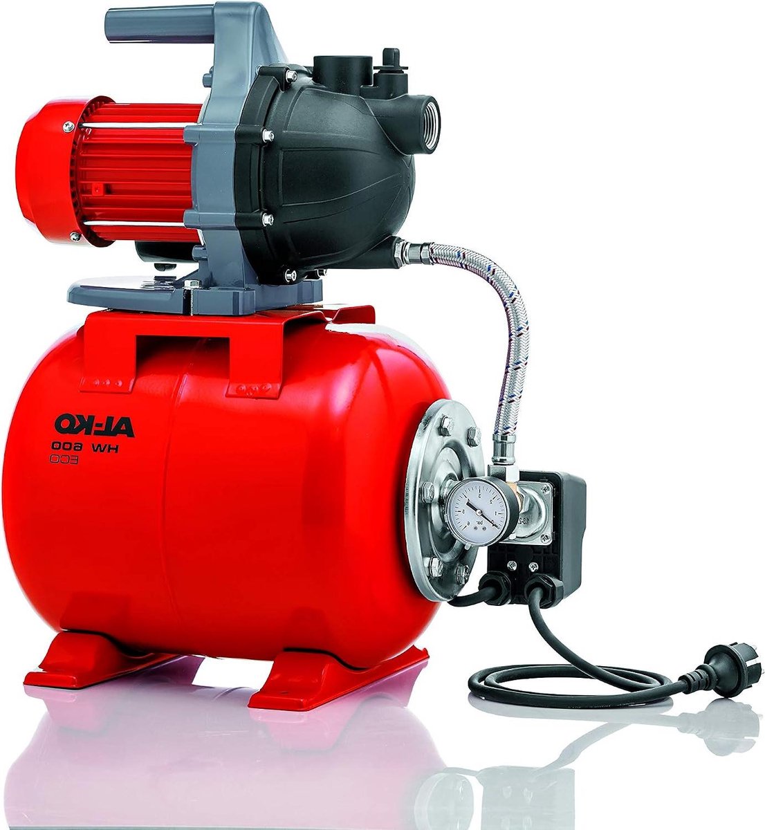 Domestiek Waterpomp - Huiswaterpomp Bronwaterpomp - Tuin Sproeien - Glasvezelversterkte Behuizing - 3000 L/U - Rood