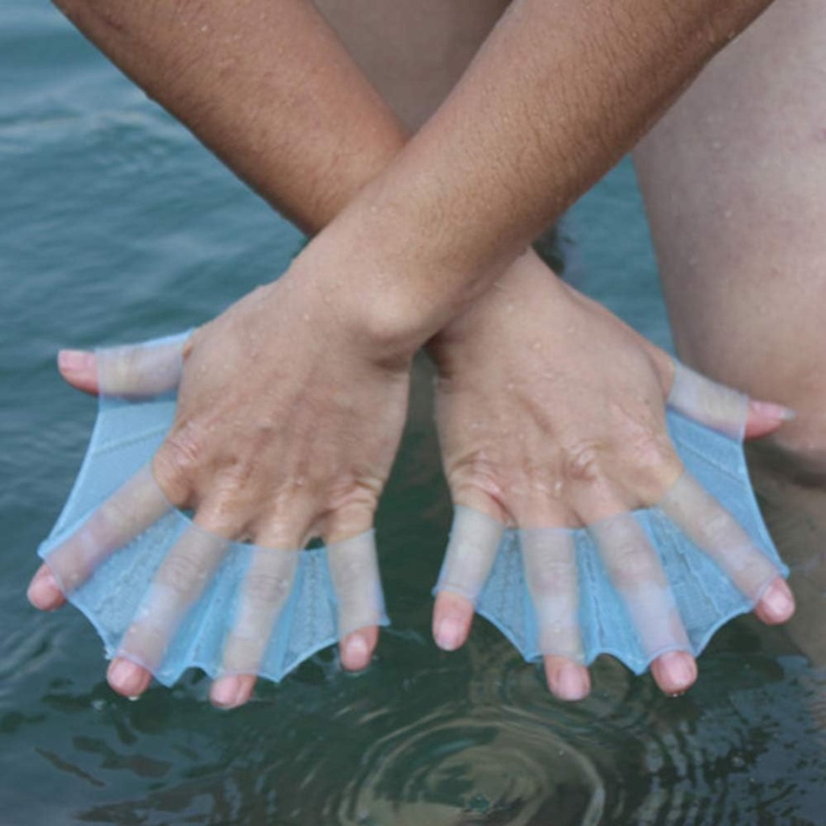 SnelShoppen - Zwemvinnen Training Fins voor Sneller Zwemmen, Waterhandschoenen en Peddels voor Mannen en Vrouwen, Ideaal voor Snorkelen en Duiken (S)