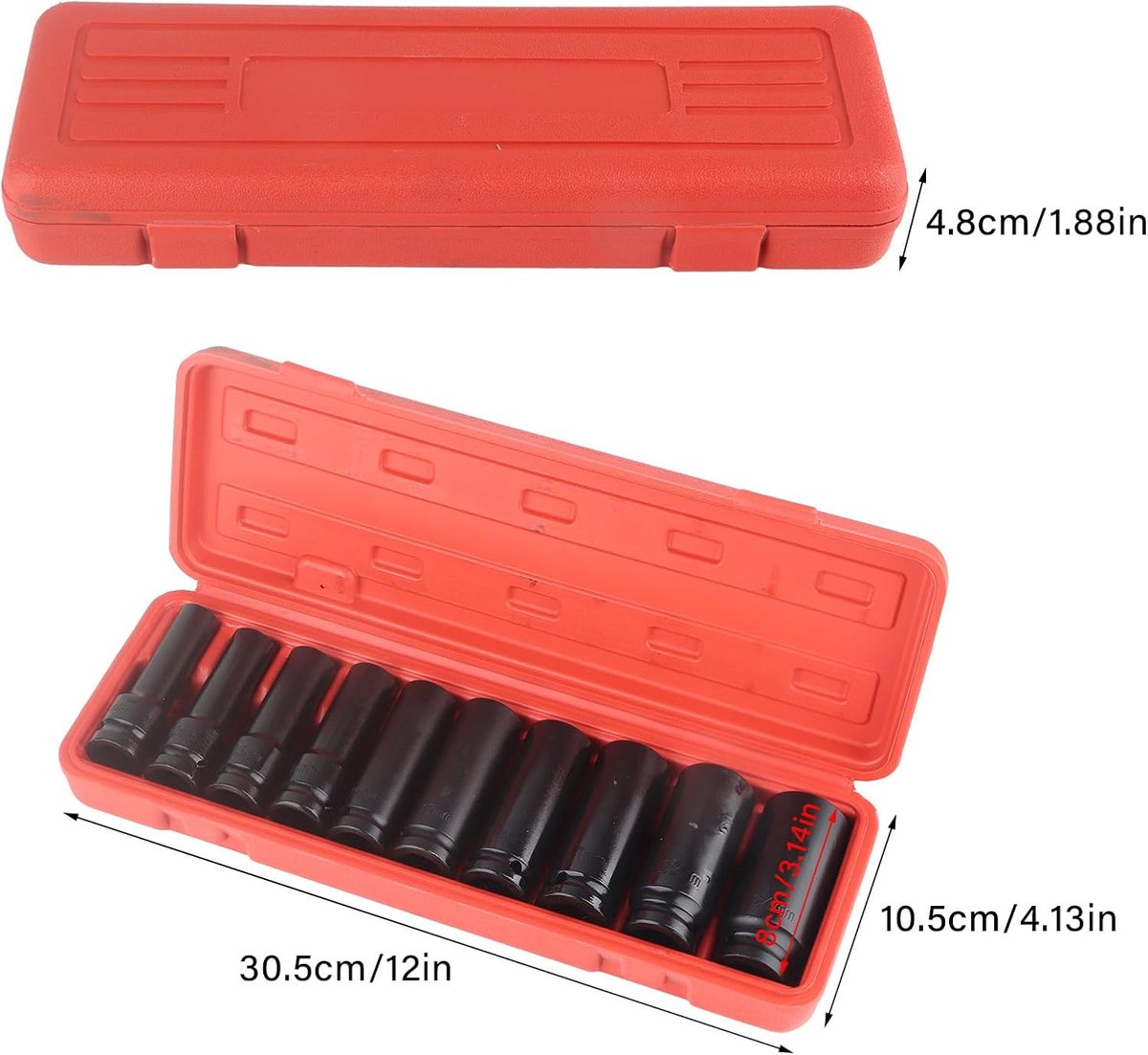 SnelShoppen - 10 x 1.2 inch Pneumatische Hex Caps met 10 Steeksleutels - Professionele Gereedschapsset voor Snelle Reparaties - Ideaal voor Onderhoud