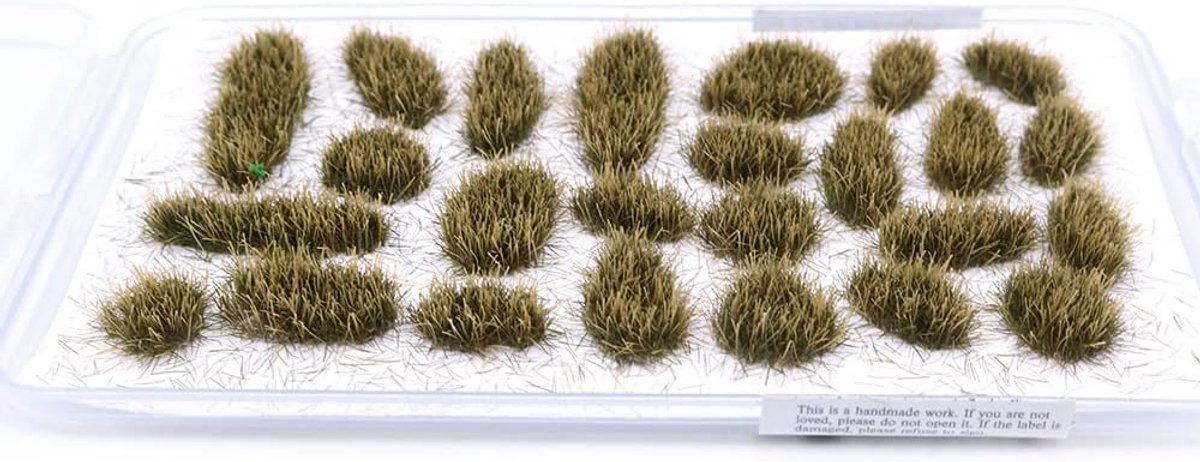 zelfklevend statisch grasveld - 6 mm - zelfklevend - kunstgras - spoorwegen - modelbouw - 32 stuks - geelgroen - geschikt voor Wargaming - modeltrein baan