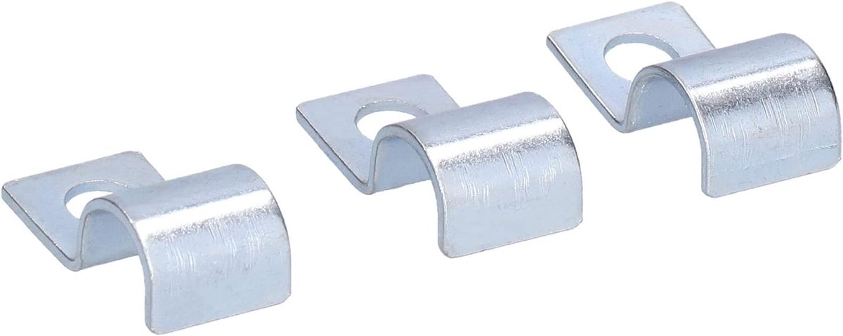 SnelShoppen - 20Pcs Enkele Gat Buis Klemmen Gegalvaniseerd Kabel Klem 304 RVS Buisklem voor Rubber Ringen Stalen Buizen (10mm)