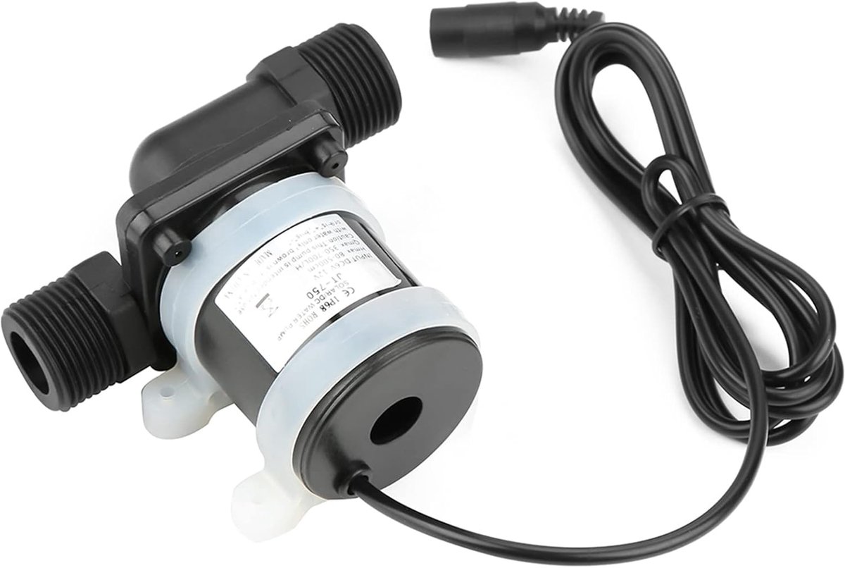 SnelShoppen - DC 12V Mini Waterpomp, Lage Geluid Circulatiepomp met Rubber Basis, Geschikt voor -40°C tot 100°C, Compact en Betrouwbaar