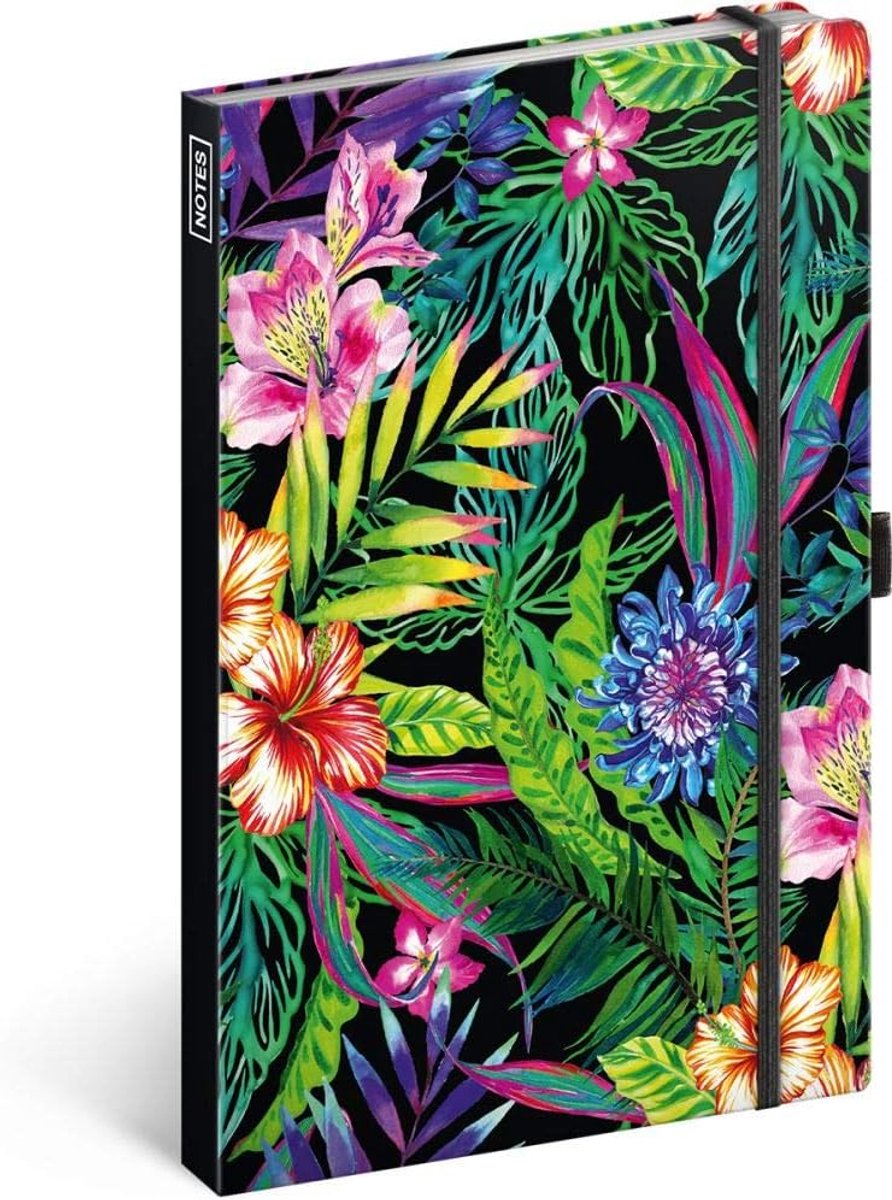 Notitieboek A5 - Tropisch Motief - Met Elastische Sluiting - Ideaal voor School en Werk - ShopVlot