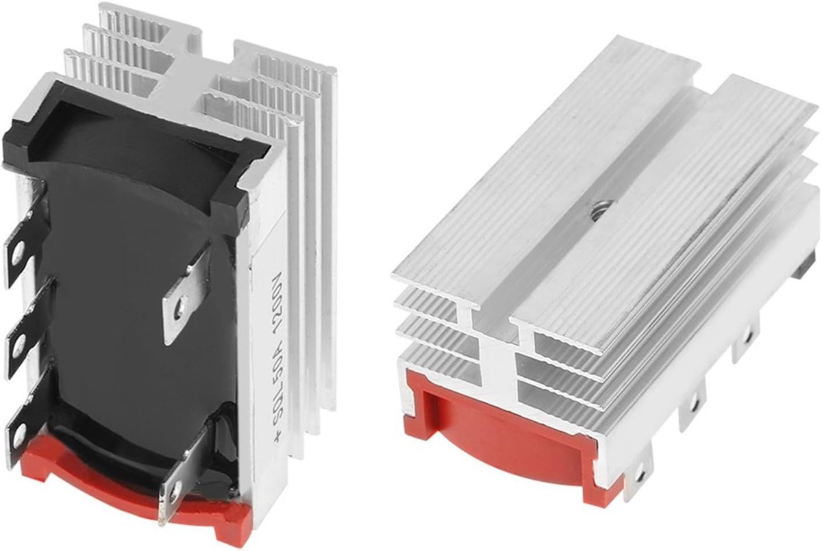 SnelShoppen - Bridge Rectifier 2stuks 3-Fase Diode 50 Amp 1200V Aluminium voor Stroomomzetting en Stabiliteit