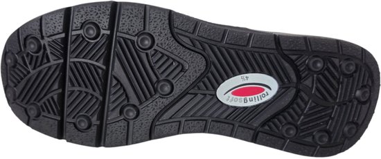 Zool van een zwarte Gabor veterboot met profiel en logo.