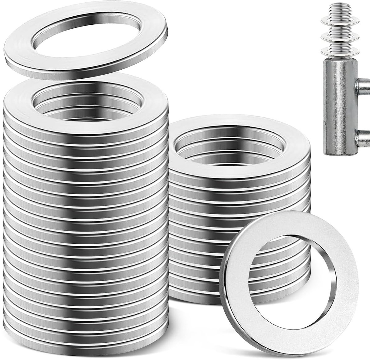 RVS Deurringen 8 x 12 x 1.5 mm voor Standaard Kamers - Duurzame Scharnier Ringen zonder Slijtage en Ideaal voor Deuren