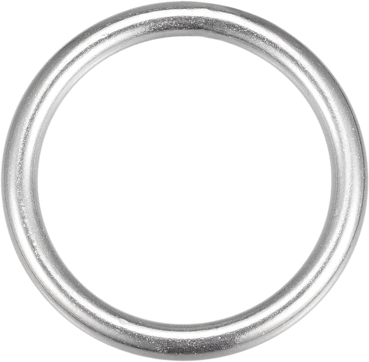 SnelShoppen - 1 Stuk 316 RVS O-Ringen (45x6mm) Gelaste Ronde Ring - Ideaal voor Touwen, Ophangobjecten, Tuin, Camping, en Doe-Het-Zelf Projecten
