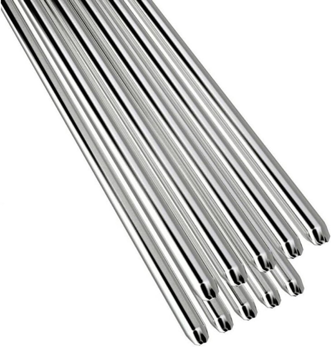 SnelShoppen - 10 Stuks 50CMx3.2MM Aluminium Lasdraad voor Laag Temperatuur Lassen, Duurzaam en Corrosiebestendig, Ideaal voor Thuisprojecten en Repara