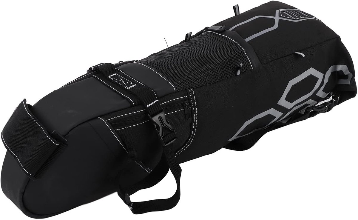 SnelShoppen - Fietszadel Tas, Waterdichte Grote Capaciteit Fietspack Zadel Tas Fiets Achterzak met Reflecterende Strip voor Mountainbike en Racefiets