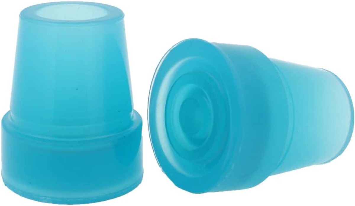 2Pcs: 19mm 3/4" Glow Blue in the Dark Rubber Ferrules Tips of Feet for Walking Sticks & Canes - By Lifeswonderful - ShopVlot