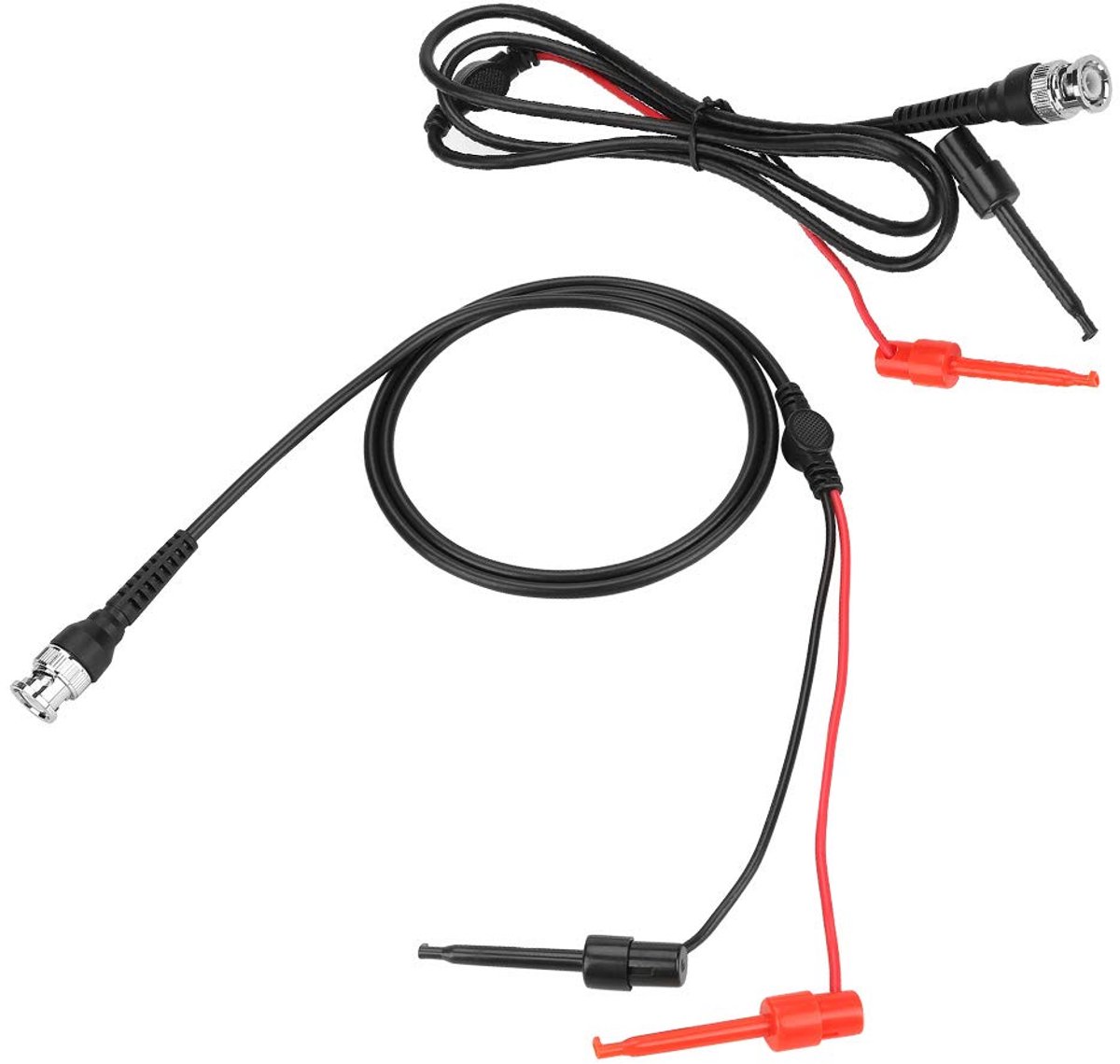 Coax BNC to Dual Testing Plunger Hook Coaxial Cable Test Lead Clip with Two Mini Probes Ended for Mechanical for - ShopVlot