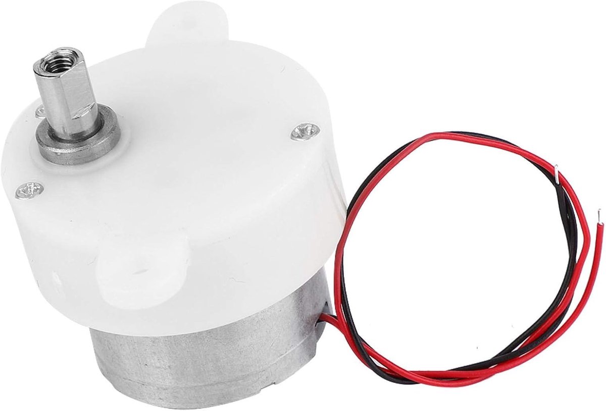 SnelShoppen - Elektrische motor DC6V met hoge koppel, laag verbruik, plastic aandrijfmotor 5 rpm voor speelgoed, podiumverlichting en meer